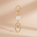 Chaîne Cœur Fleur Nacre