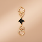 Chaîne Cœur Fleur Noire