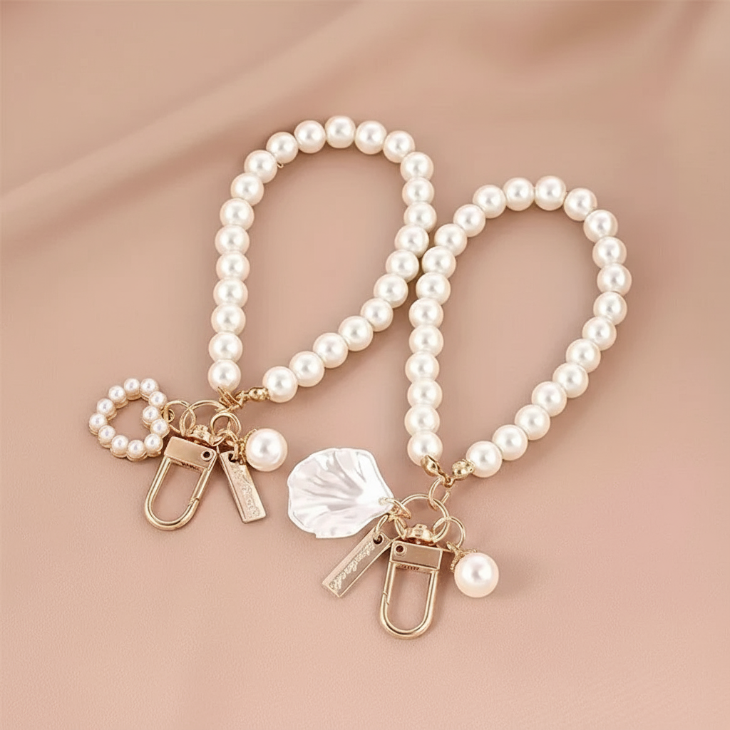 Porte-clés Perles et Coquillages