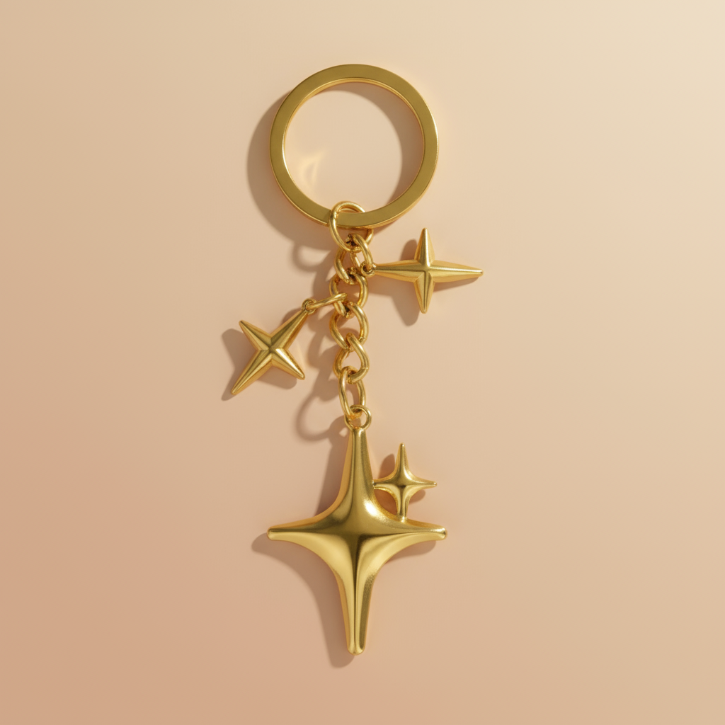 Porte-clés Étoile Doré
