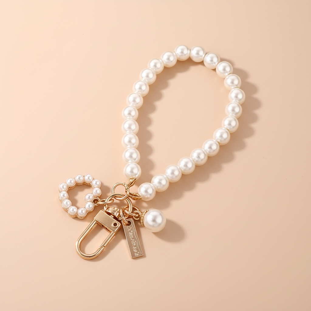 Porte-clés Perles et Coquillages